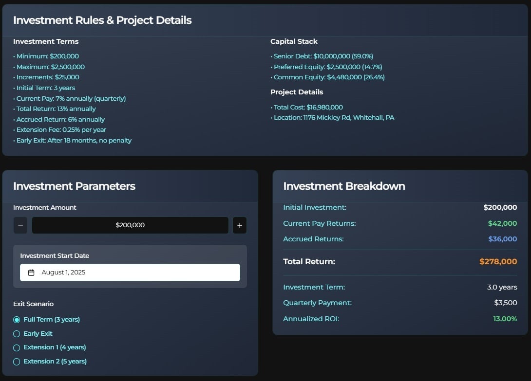 Investment Calculator - $200K Investment Calculator - $200K
